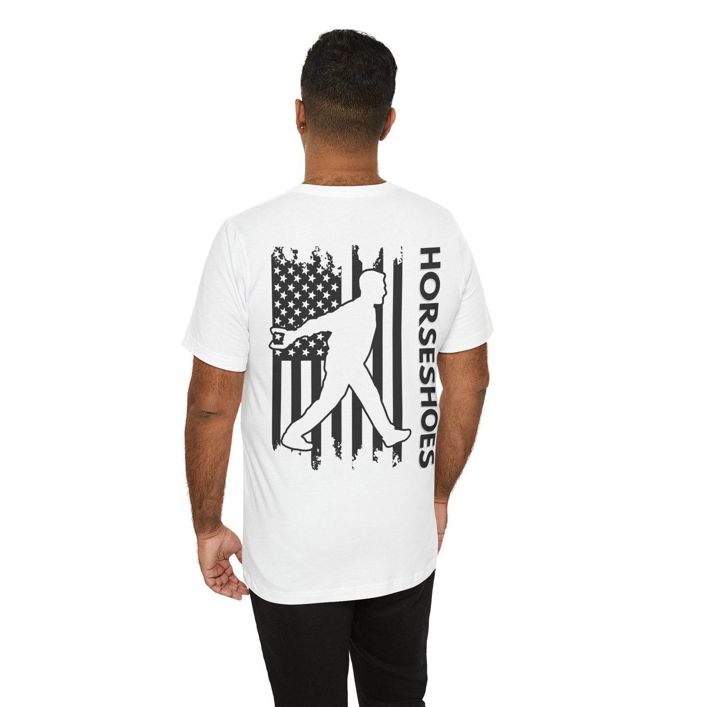 Patriotic Black & White American Flag T-Shirt