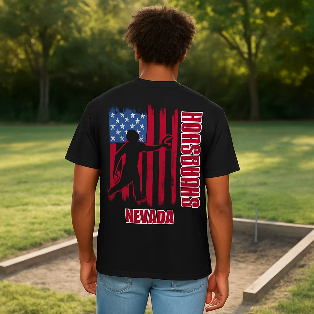Customized American Pitcher Horseshoe T-Shirt