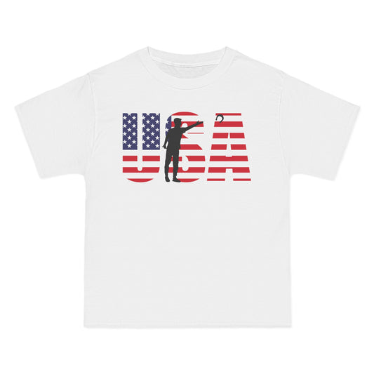 USA With Silhouette of Horseshoe Pitcher