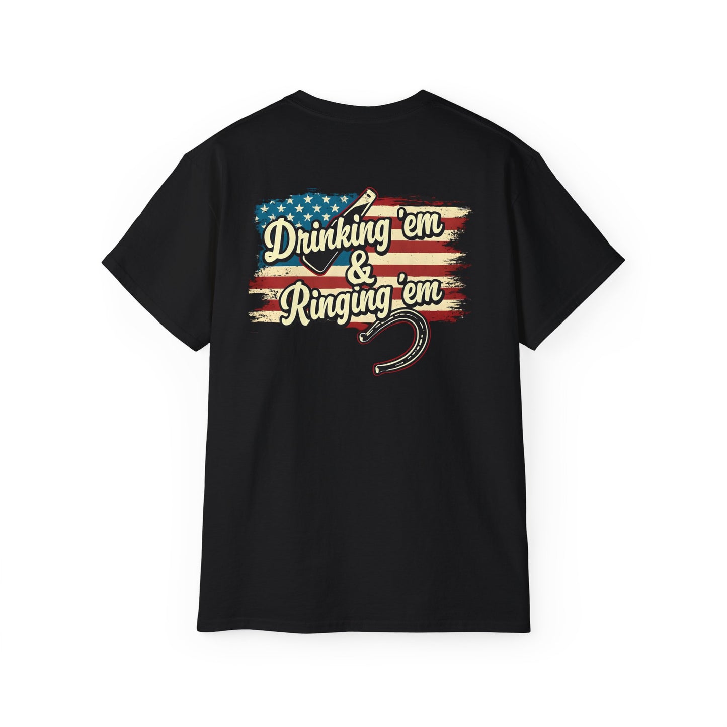 Drinking em & Ringing em Horseshoe Pitching T-Shirt