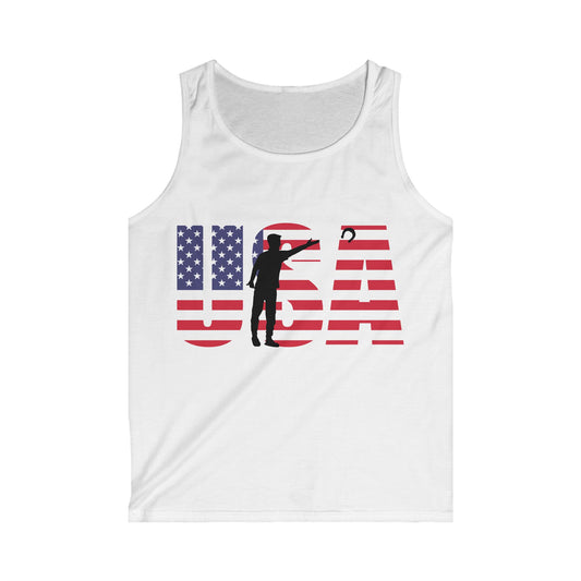 USA – Horseshoe Pitcher Silhouette Tank Top